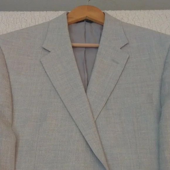 Jos. A. Bank Pale Gray Linen/Wool Summer Sport Jacket 42R